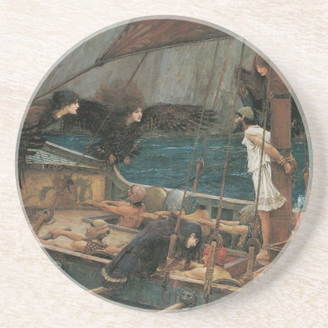 Ulysses och Sirens av John William Waterhouse Underlägg (Framsidan)