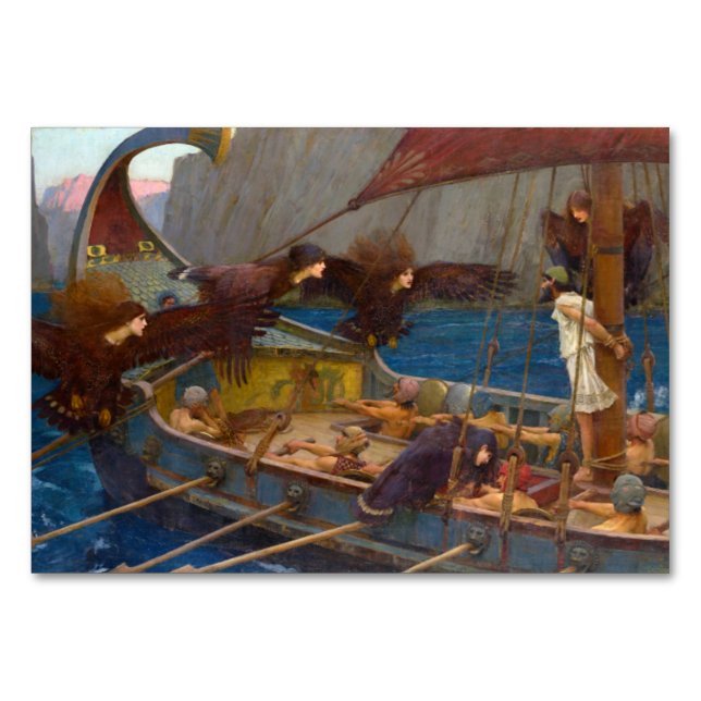 Ulysses och Sirens av JW Waterhouse Bordsnummer (Framsidan)