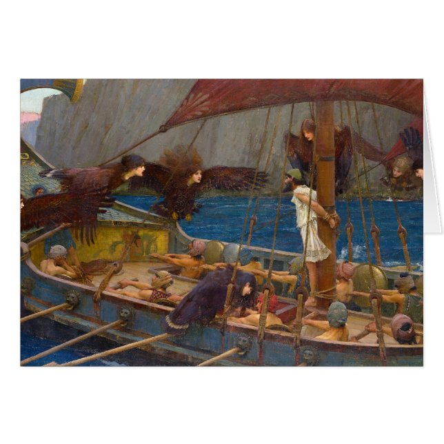 Ulysses och Sirens John William Waterhouse Hälsningskort (Framsidan Horizontal)