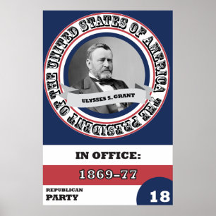 Ulysses S. Bevilja Presidents- historia Poster