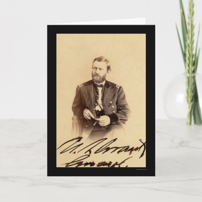 Ulysses S. Bevilja Underteckna kort 1862 (Framsida)