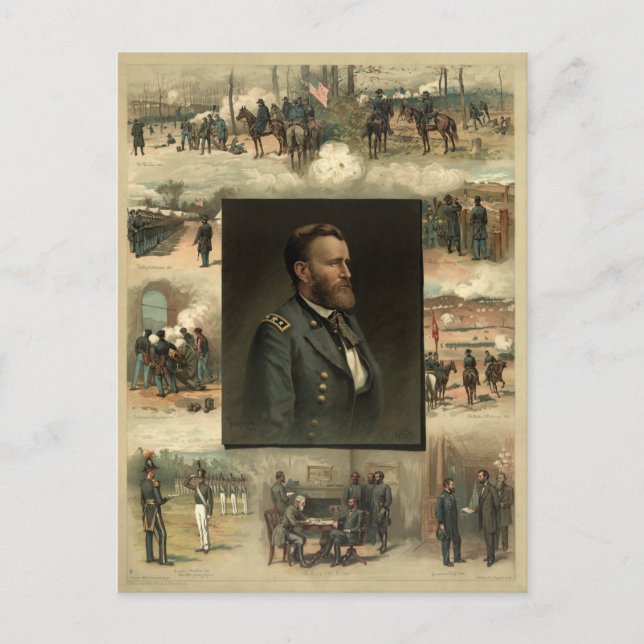 Ulysses S. Grant, 1885 Vykort (Framsida)