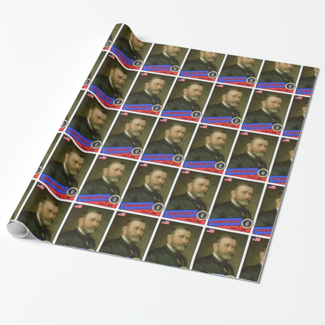 Ulysses S. Grant Baseball Card Presentpapper (Utrullad)