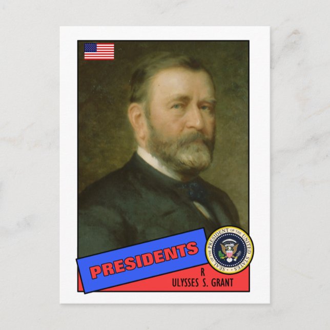 Ulysses S. Grant Baseball Card Vykort (Framsida)
