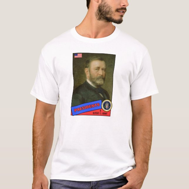 Ulysses S. Grant Basebollkort Tee (Framsida)