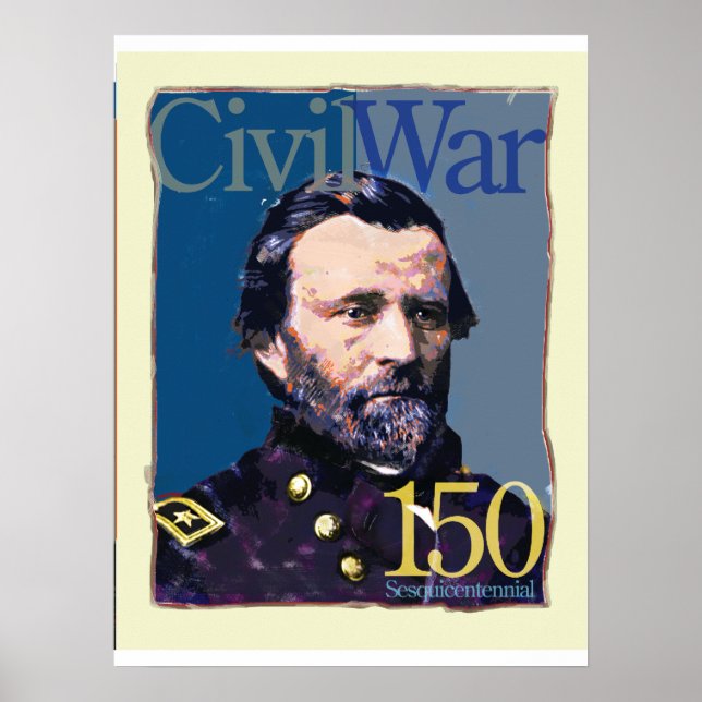 Ulysses S. Grant Civil Krig 150 Art Poster (Framsidan)