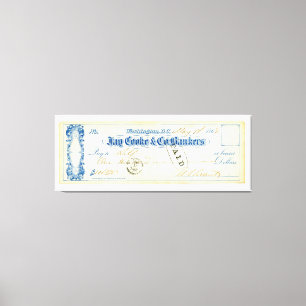 Ulysses S. Grant Signed Check from 17 May 1867 Canvastryck