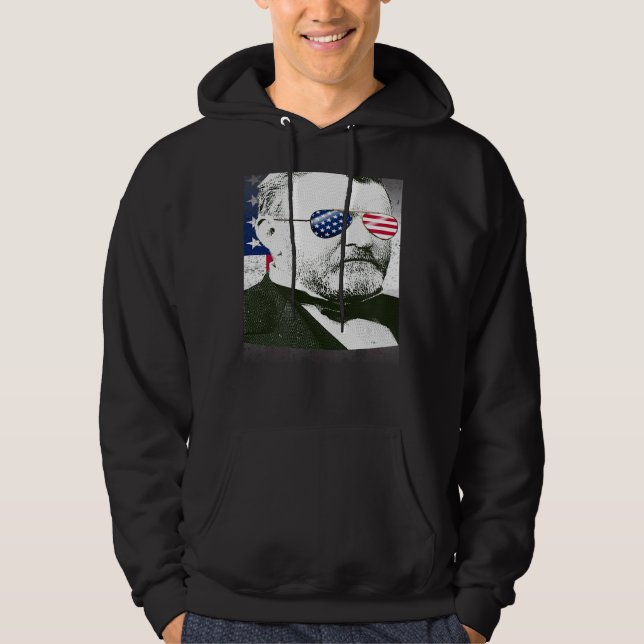 Ulysses S Grant USA Flag Patriotic American Flag 4 Hoodie (Framsida)