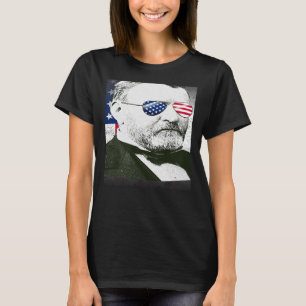 Ulysses S Grant USA Flag Patriottisk Amerikansk Fl T Shirt