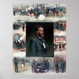 Ulysses S Grant Väster Point Appomattox 1885 Resto Poster