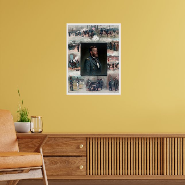 Ulysses S Grant Väster Point Appomattox 1885 Resto Poster (Vardagsrum 2)