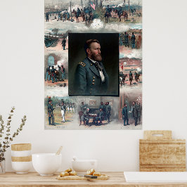Ulysses S Grant Väster Point Appomattox 1885 Resto Poster