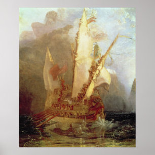 Ulysses som hånar Polyphemus, specificerar av Poster