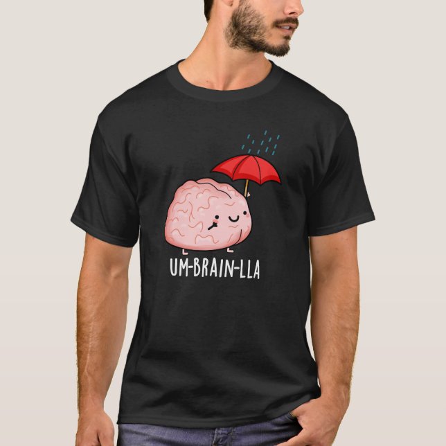 Um-brain-lla Roliga Hjärnpuns Dark BG T Shirt (Framsida)