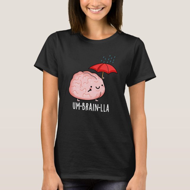 Um-brain-lla Roliga Hjärnpuns Dark BG T Shirt (Framsida)