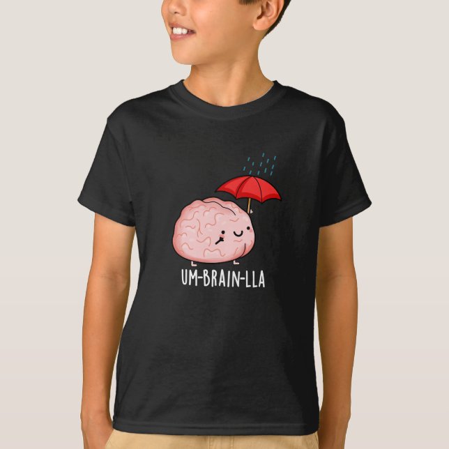 Um-brain-lla Roliga Hjärnpuns Dark BG T Shirt (Framsida)