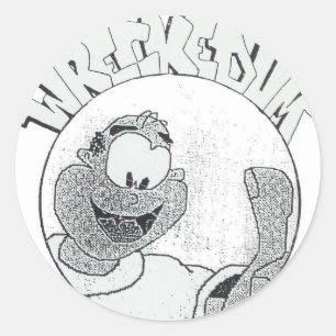 "Um Melvin Circle Logotyp" Runt Klistermärke