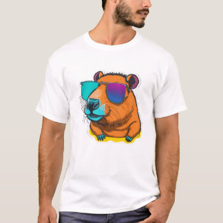 uma capivara de óculos t shirt