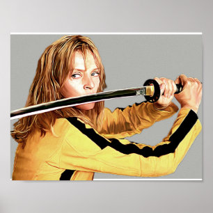 Uma Thurman - Döda Bill - Digital Painting Poster