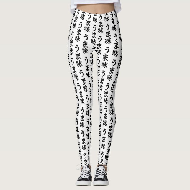 UMAMI う ま 味 japanska Kanji Nihongo-språket Leggings (Framsida)