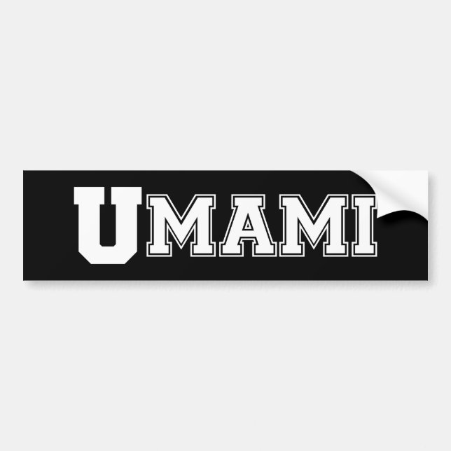 UMAMI COLLEGE BUMPER STICKER BILDEKAL (Framsidan)