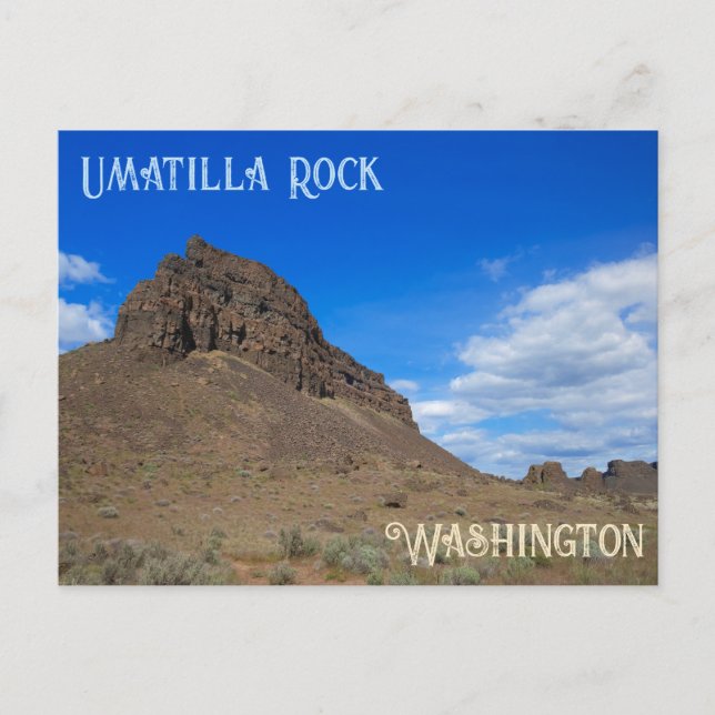 Umatilla Rock Dry Falls Washington Vykort (Framsida)