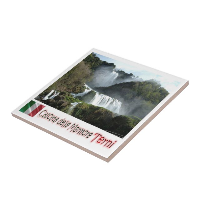 UMB009 TERNI, Marmore Falls, Umbrien, Italien Kakelplatta (Sidan)