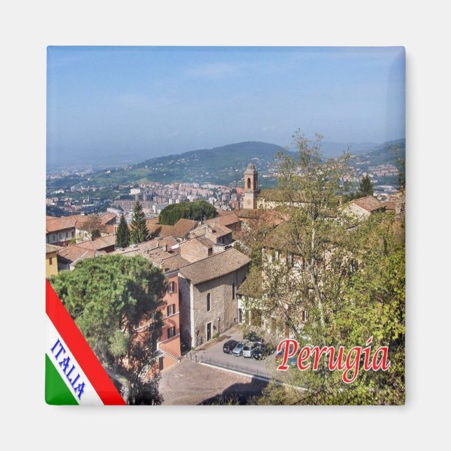 UMB015 PERUGIA, Umbrien, Italien, Fridge Magnet (Framsidan)