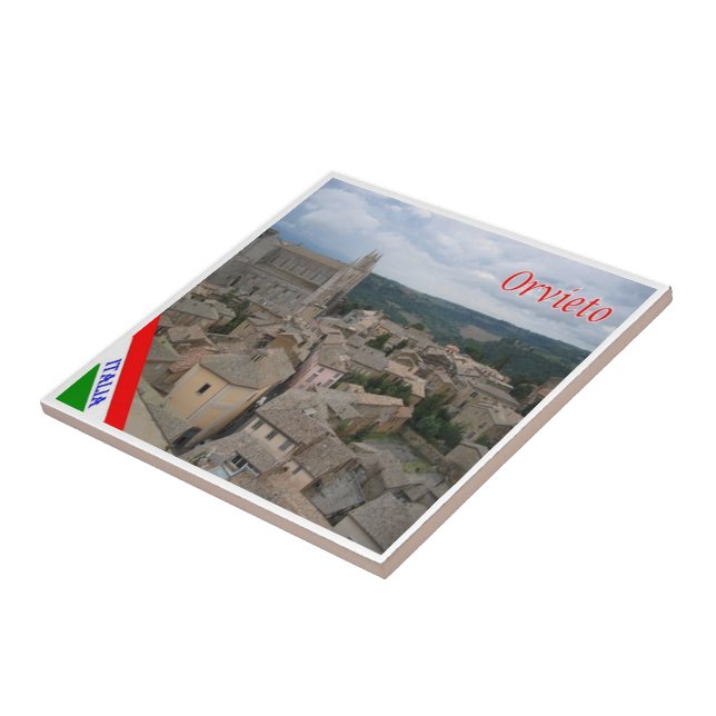 UMB018 ORVIETO, Umbrien, Italien Kakelplatta (Sidan)