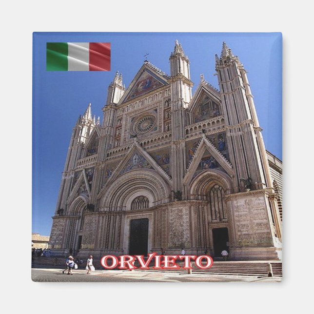 UMB020 ORVIETO, Cathedral, Umbrien, Italien, Fridg Magnet (Framsidan)