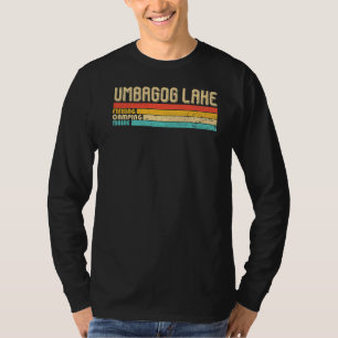 Umbagog Sjö Maine Vintage Funny Fishing Camping S T Shirt