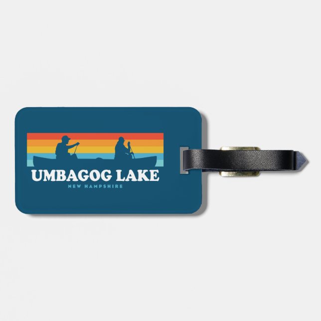 Umbagog Sjö New Hampshire Canoe Bagagebricka (Baksida Vågrät)