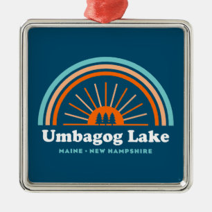 Umbagog Sjö New Hampshire Maine Julgransprydnad Metall
