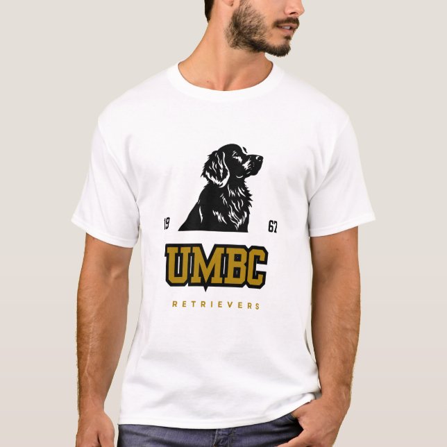 UMBC Retrivers - Bold College Baseball Spirit T Shirt (Framsida)