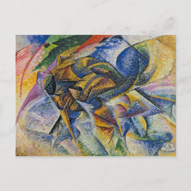 Umberto Boccioni, 1913, Dynamism of a Cyclist, Art Vykort (Framsida)