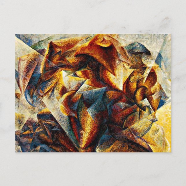 Umberto Boccioni - Fotbollsspelarens dynamik Vykort (Framsida)
