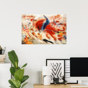 Umberto Boccioni Staden reser sig Futurism Konst Poster