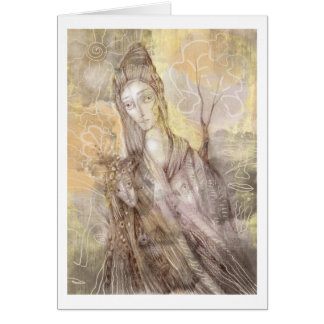 Umbrafärgad vind hälsningskort