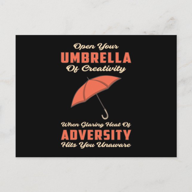 Umbrella Cloud Rain Weather RainDrop Rainy Gift Vykort (Framsida)