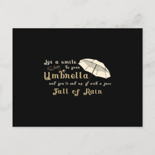 Umbrella Cloud Weather Rain RainDrop Gift Vykort
