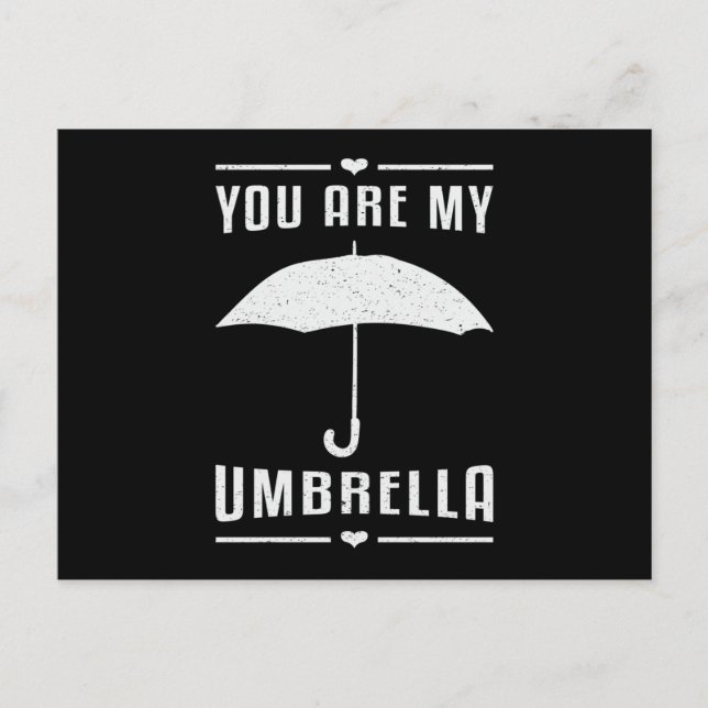 Umbrella Cloud Weather RainDrop Rain Rainy Gift Vykort (Framsida)