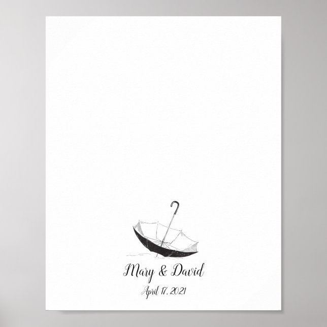 Umbrella Fingerprint Guestbook Poster (Framsidan)