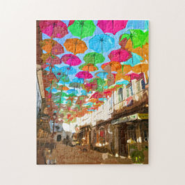 Umbrella Himlar-Agueda-Portugal Jigszle Puzzle Pussel