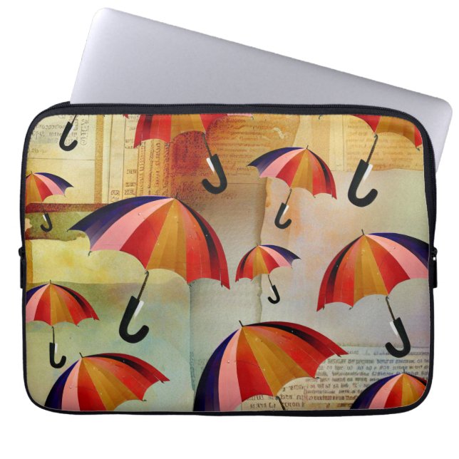 UMBRELLA PATTERNS IN A CAPTIVATING COLLAGE LAPTOP FODRAL (Framsidan)