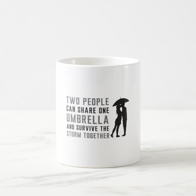Umbrella RainDrop Rain Cloud Weather Gift Idea Kaffemugg (Center)