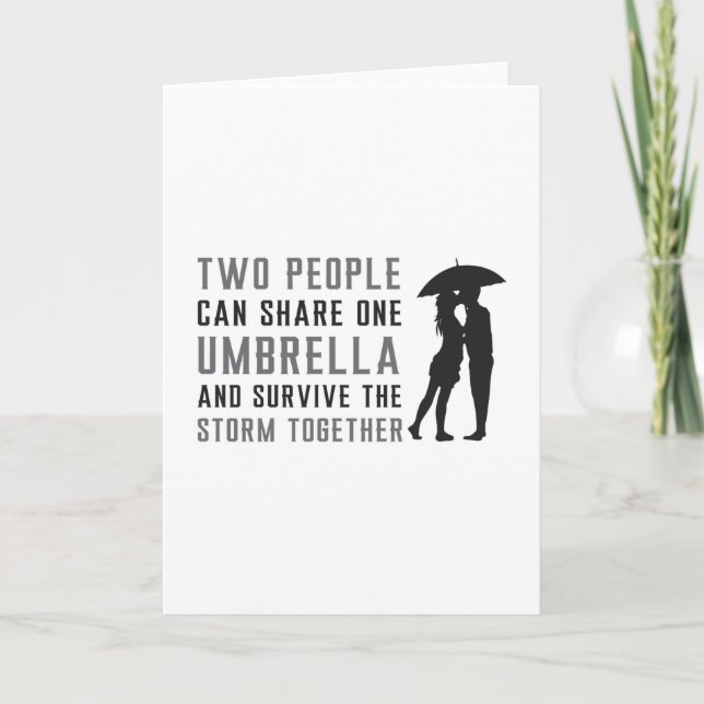 Umbrella RainDrop Rain Cloud Weather Gift Idea Kort (Framsida)