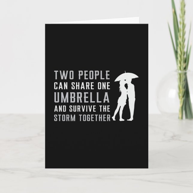 Umbrella RainDrop Rain Cloud Weather Rainy Gift Kort (Framsida)