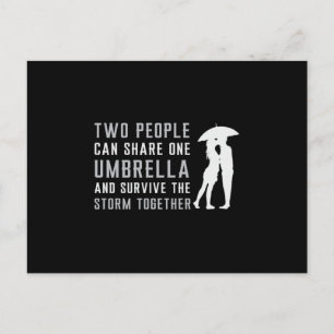 Umbrella RainDrop Rain Cloud Weather Rainy Gift Vykort