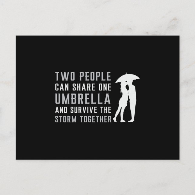 Umbrella RainDrop Rain Cloud Weather Rainy Gift Vykort (Framsida)