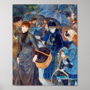 Umbrellas av Pierre-Auguste Renoir Poster